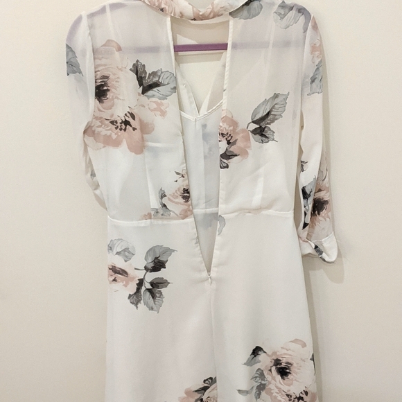 White and Pink Floral Dress - Picture 2 of 2